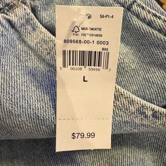 GAP Easy Jean Denim Women’s Size L Light Wash High Rise Relaxed Jeans NWT - Picture 4 of 4